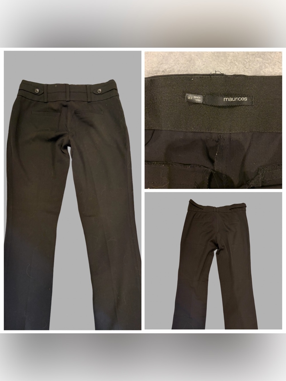Maurices Black Straight-Leg Dress Pants